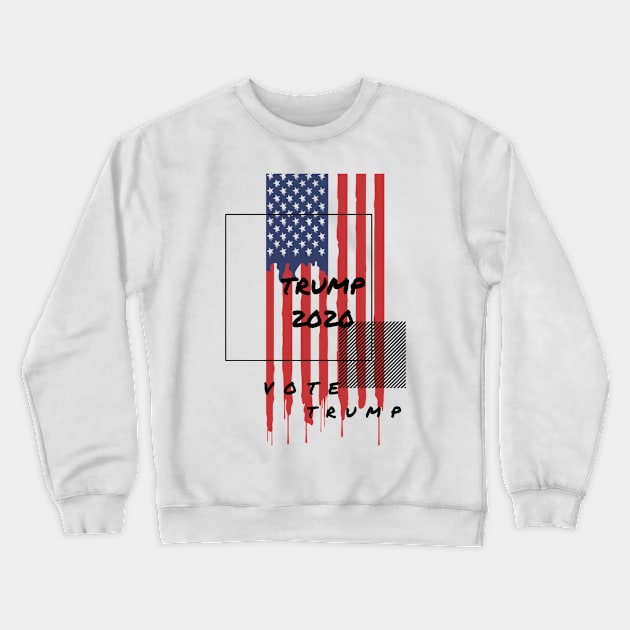 DONALD TRUMP FOR PRESIDENT 2020 Crewneck Sweatshirt by Rebelion